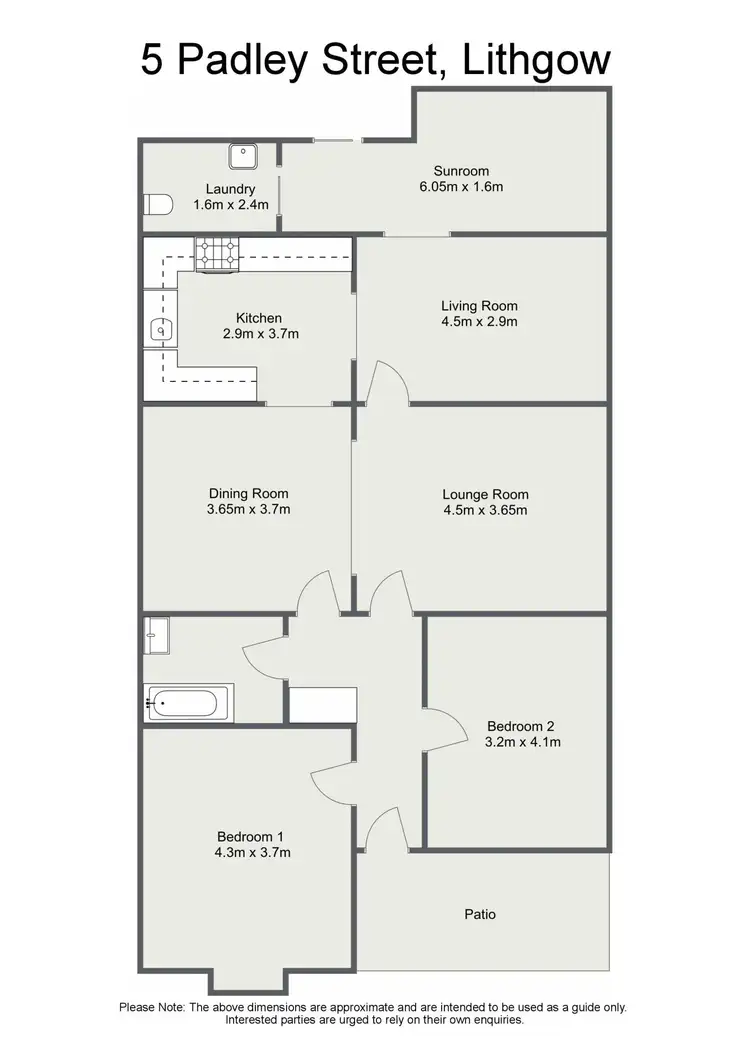 Floorplan of Homely house listing, 5 Padley Street, Lithgow NSW 2790