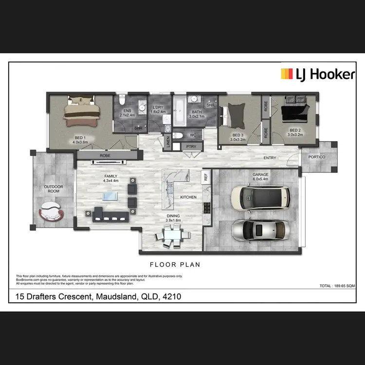 Floorplan of Homely house listing, 15 Drafters Crescent, Maudsland QLD 4210