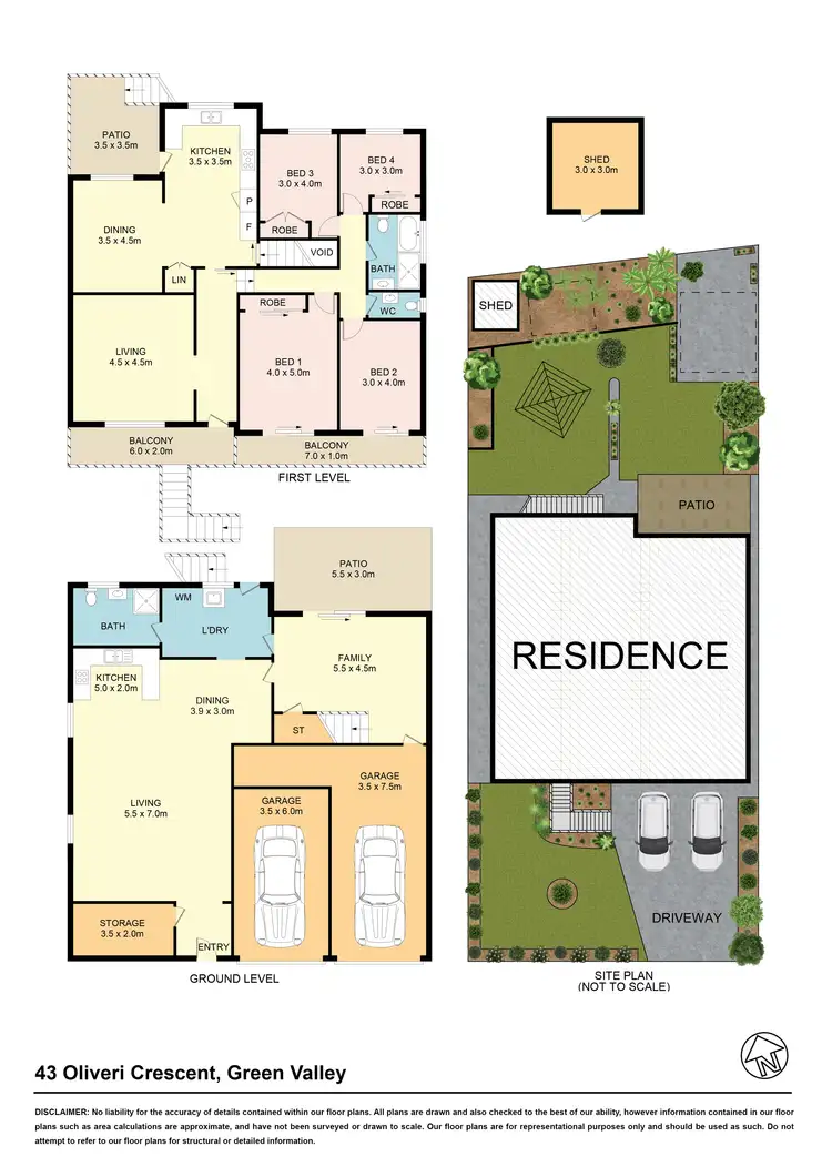 Floorplan of Homely house listing, 43 Oliveri Cr, Green Valley NSW 2168