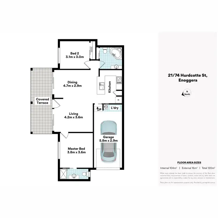 Floorplan of Homely townhouse listing, 21/80 Hurdcotte Street, Enoggera QLD 4051