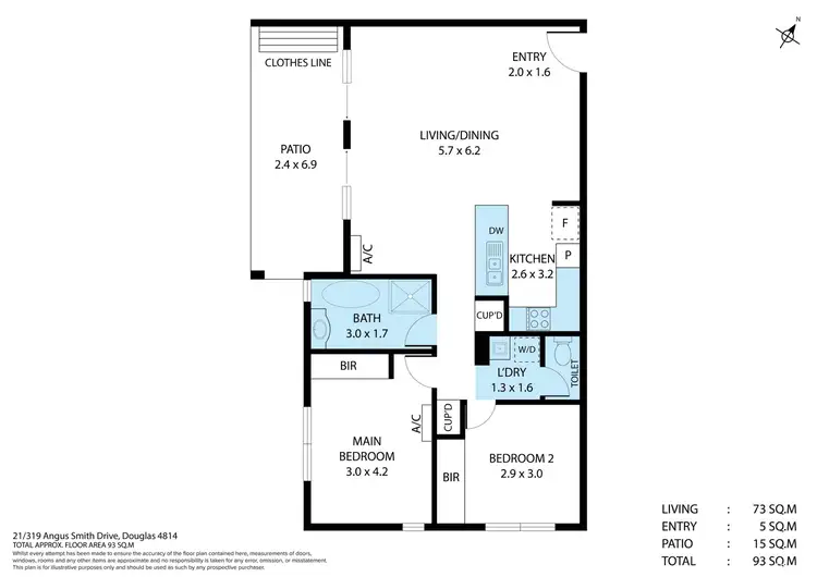 Floorplan of Homely unit listing, 21/319 Angus Smith Drive, Douglas QLD 4814