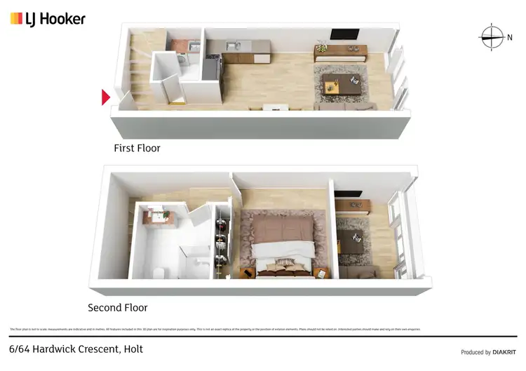 Floorplan of Homely unit listing, 6/64 Hardwick Crescent, Holt ACT 2615