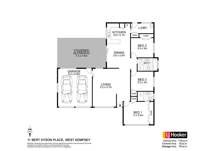 Floorplan of Homely house listing, 11 Bert Dyson Place, West Kempsey NSW 2440