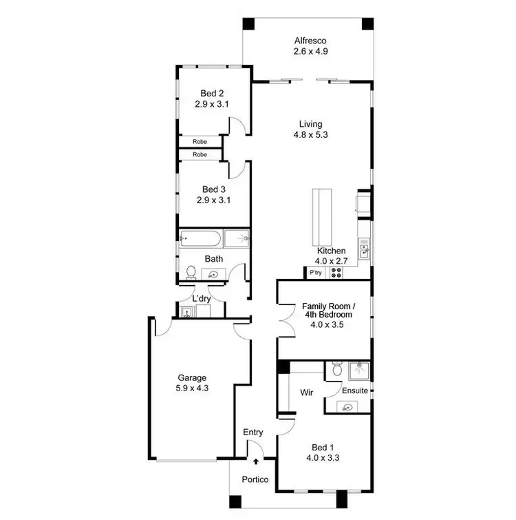 Floorplan of Homely house listing, 40 Hammond Road, Findon SA 5023