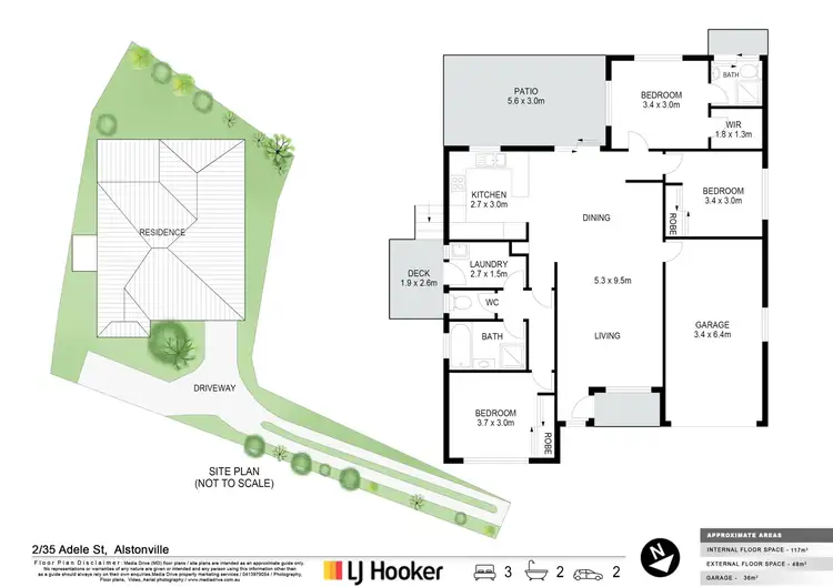 Floorplan of Homely semi-detached listing, 2/35 Adele Street, Alstonville NSW 2477