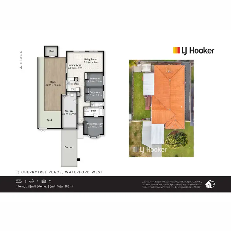 Floorplan of Homely house listing, 15 Cherrytree Place, Waterford West QLD 4133