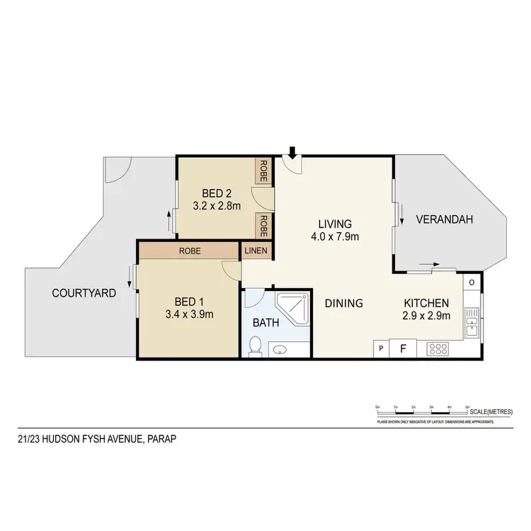 Floorplan of Homely unit listing, 21/23 Hudson Fysh Avenue, Parap NT 820