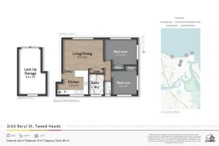 Floorplan of Homely unit listing, 3/45 Beryl Street, Tweed Heads NSW 2485