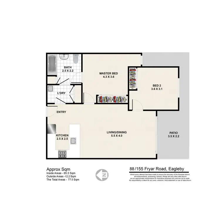 Floorplan of Homely unit listing, 88/155 Fryar Road, Eagleby QLD 4207