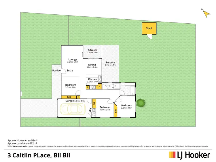 Floorplan of Homely house listing, 3 Caitlin Place, Bli Bli QLD 4560