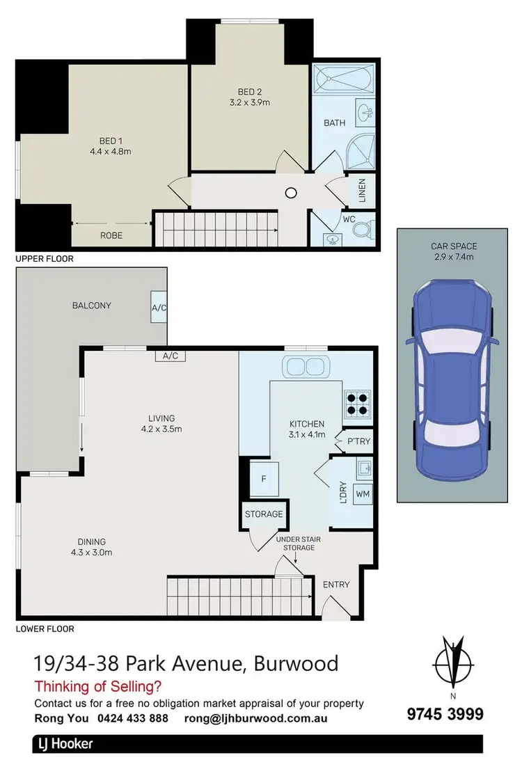 Floorplan of Homely unit listing, 19/34-38 Park Avenue, Burwood NSW 2134