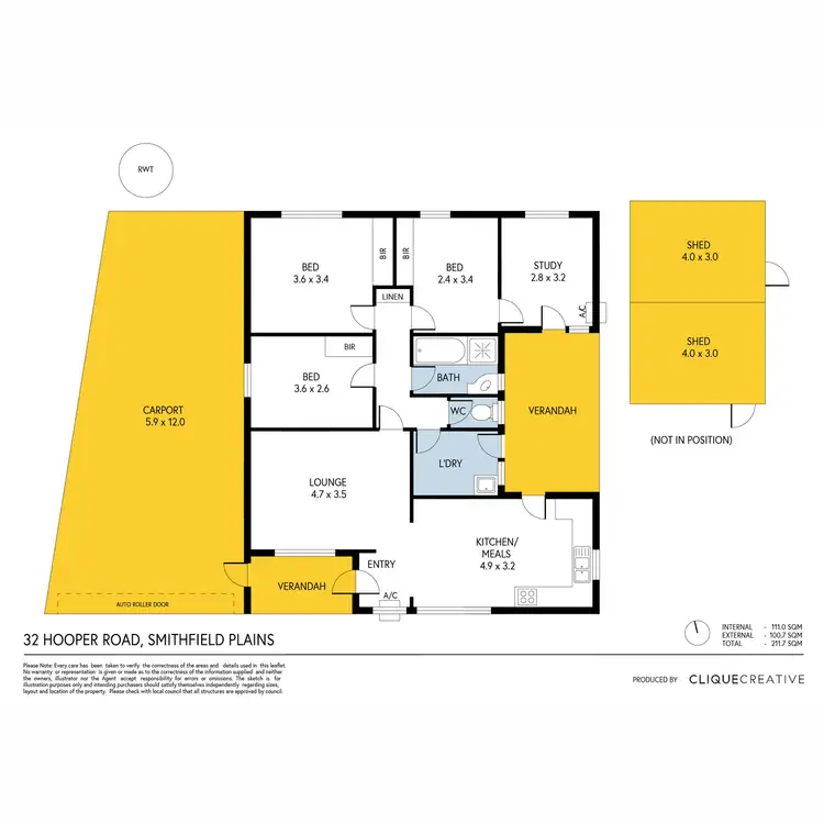 Floorplan of Homely house listing, 32 Hooper Road, Smithfield Plains SA 5114