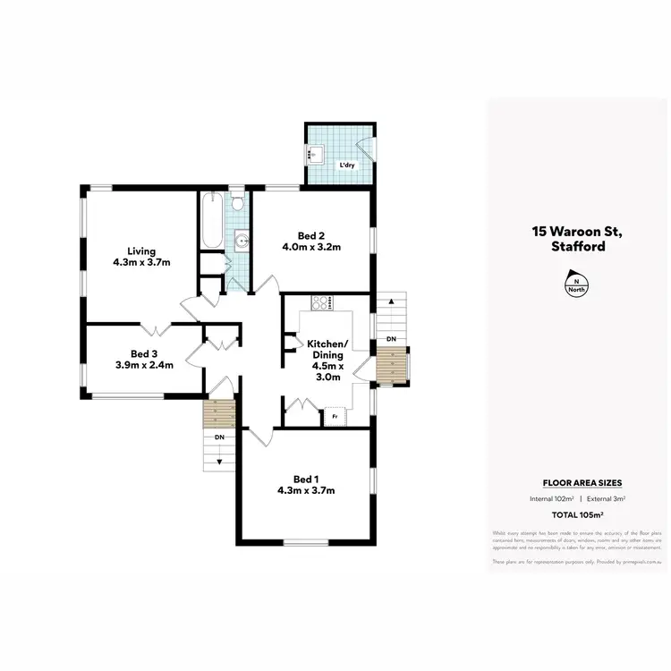 Floorplan of Homely house listing, 15 Waroon Street, Stafford QLD 4053