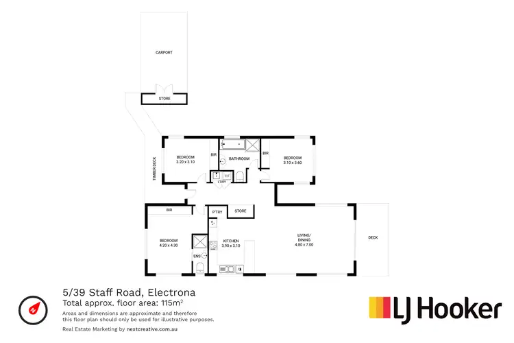 Floorplan of Homely unit listing, Unit 5/39 Staff Road, Electrona TAS 7054