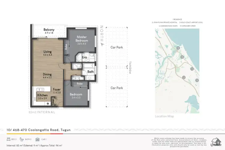 Floorplan of Homely unit listing, 10/468-470 Coolangatta Road, Tugun QLD 4224
