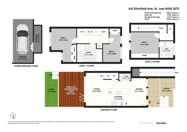 Floorplan of Homely townhouse listing, 6/6 Shinfield Avenue, St Ives NSW 2075