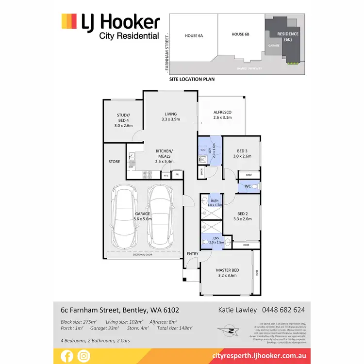 Floorplan of Homely house listing, 6c Farnham Street, Bentley WA 6102