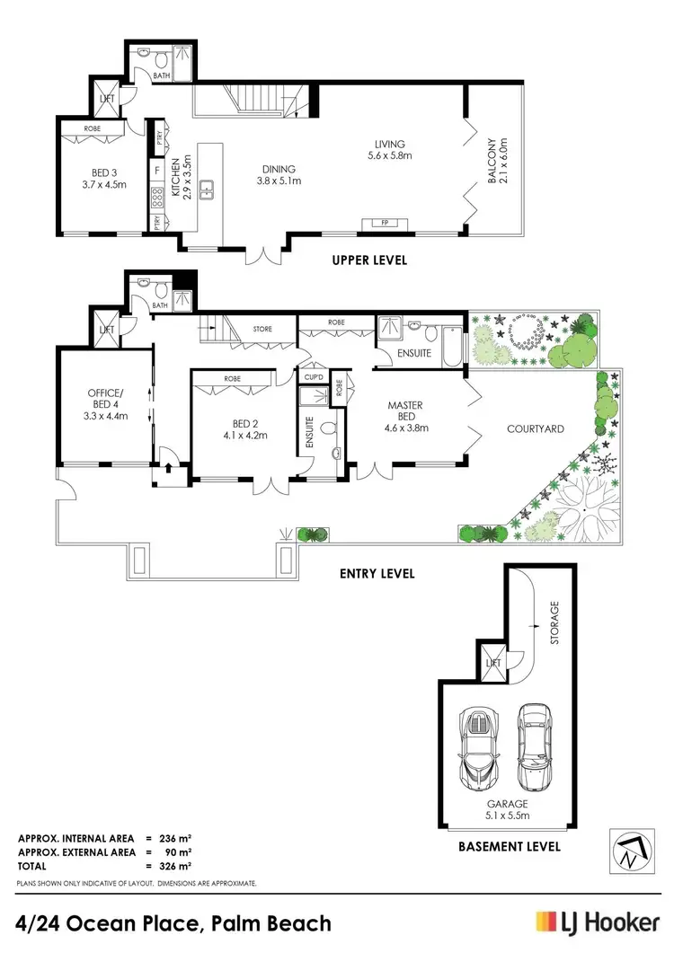 Floorplan of Homely villa listing, Villa 4/24-26 Ocean Road, Palm Beach NSW 2108