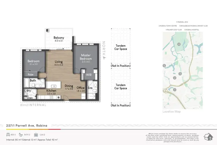 Floorplan of Homely apartment listing, 257/1-25 Parnell?Boulevard, Robina QLD 4226