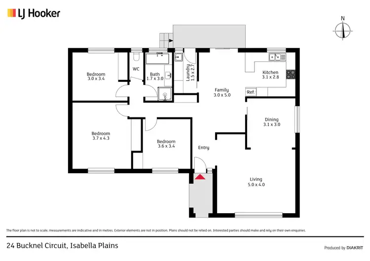 Floorplan of Homely house listing, 24 Bucknel Circuit, Isabella Plains ACT 2905