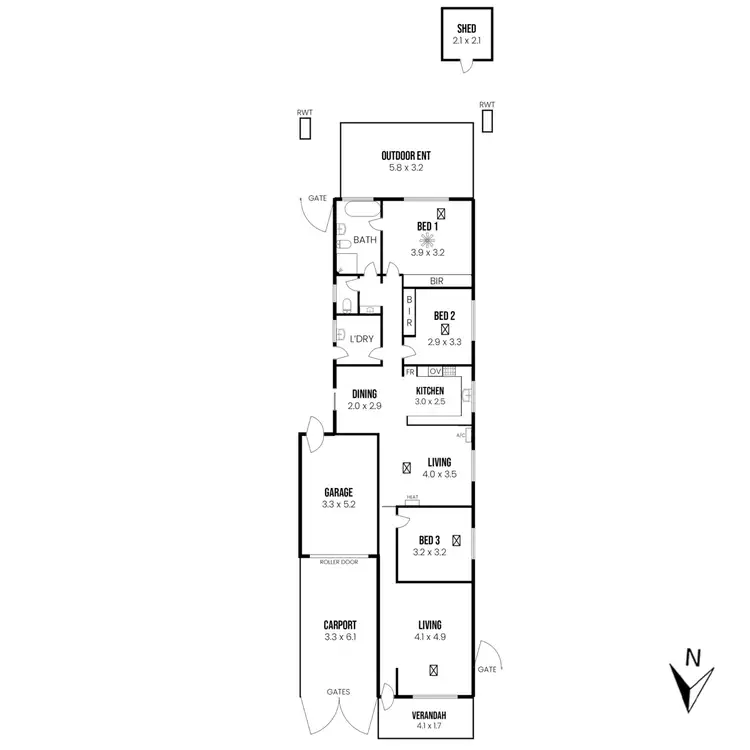 Floorplan of Homely house listing, 252B Montacute Road, Rostrevor SA 5073