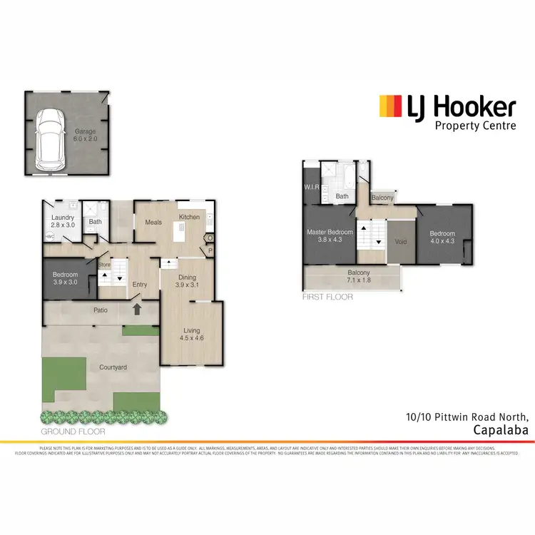 Floorplan of Homely townhouse listing, 10/10 Pittwin Road North, Capalaba QLD 4157