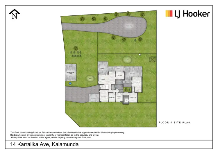 Floorplan of Homely house listing, 14 Karralika Avenue, Kalamunda WA 6076