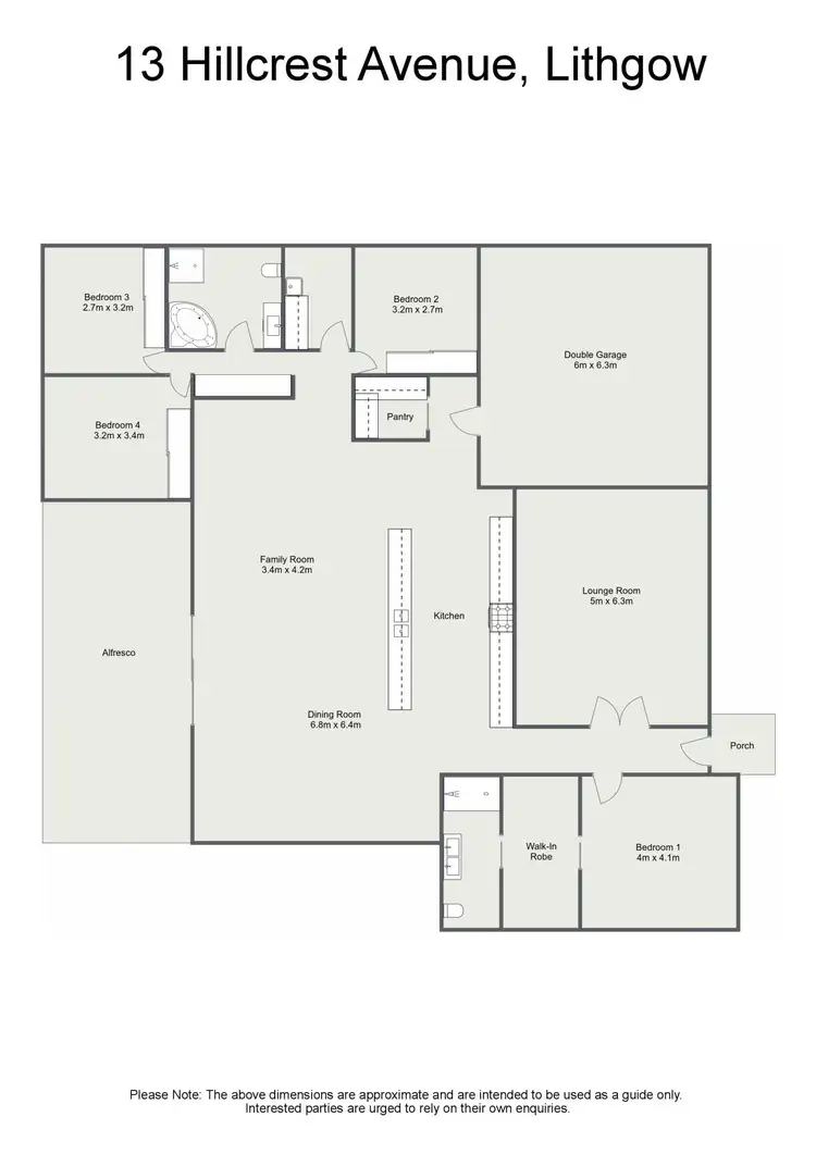 Floorplan of Homely house listing, 13 Hillcrest Avenue, Lithgow NSW 2790