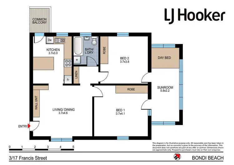 Floorplan of Homely apartment listing, 3/17 Francis Street, Bondi Beach NSW 2026