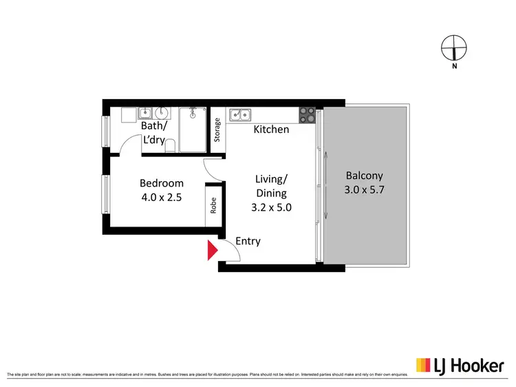 Floorplan of Homely apartment listing, 44/6 Wilkins Street, Mawson ACT 2607