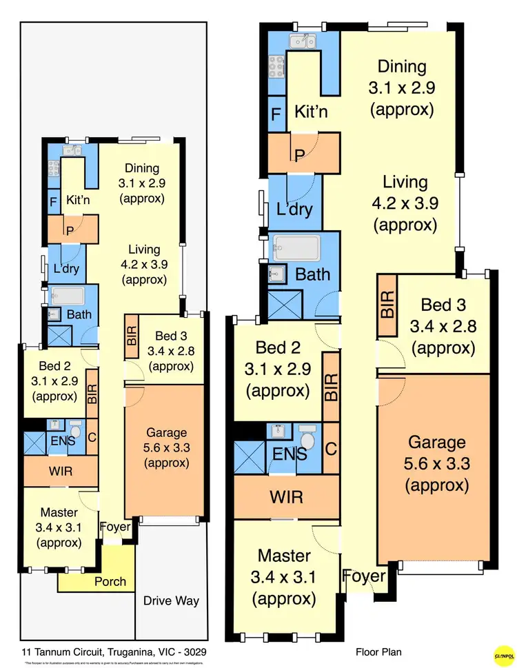 Floorplan of Homely house listing, 11 Tannum Circuit, Truganina VIC 3029