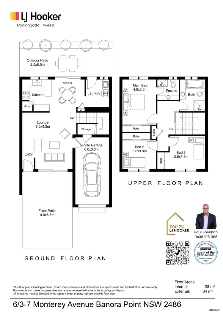 Floorplan of Homely townhouse listing, 6/3-7 Monterey Avenue, Banora Point NSW 2486
