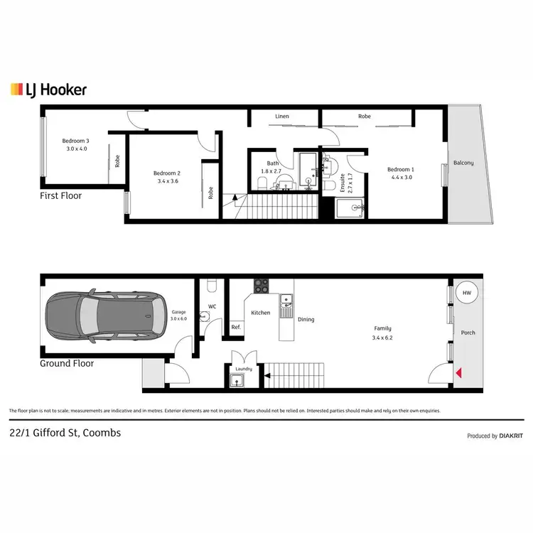 Floorplan of Homely townhouse listing, 22/1 Gifford Street, Coombs ACT 2611