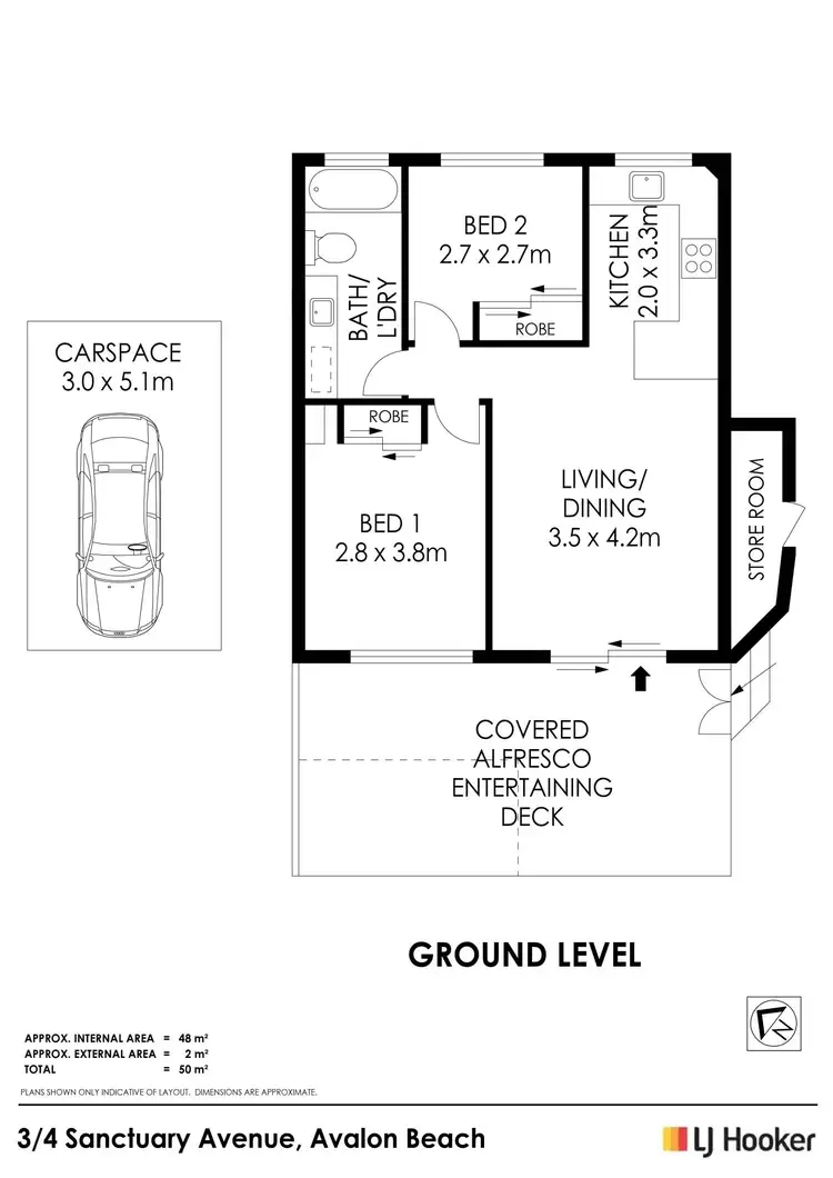 Floorplan of Homely apartment listing, 3/4 Sanctuary Avenue, Avalon Beach NSW 2107
