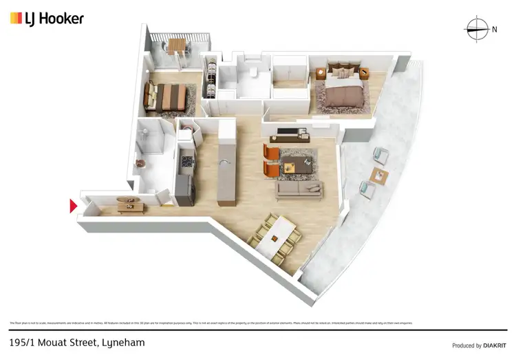 Floorplan of Homely apartment listing, 195/1 Mouat Street, Lyneham ACT 2602