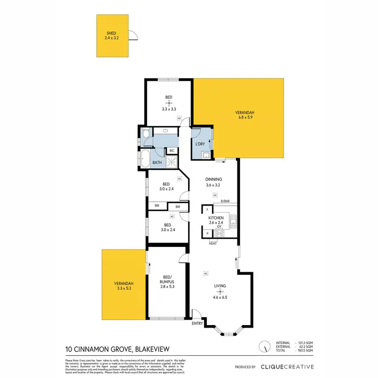 Floorplan of Homely house listing, 10 Cinnamon Grove, Blakeview SA 5114