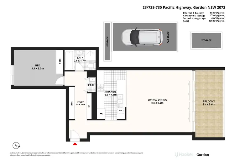 Floorplan of Homely apartment listing, 23/728 Pacific Highway, Gordon NSW 2072