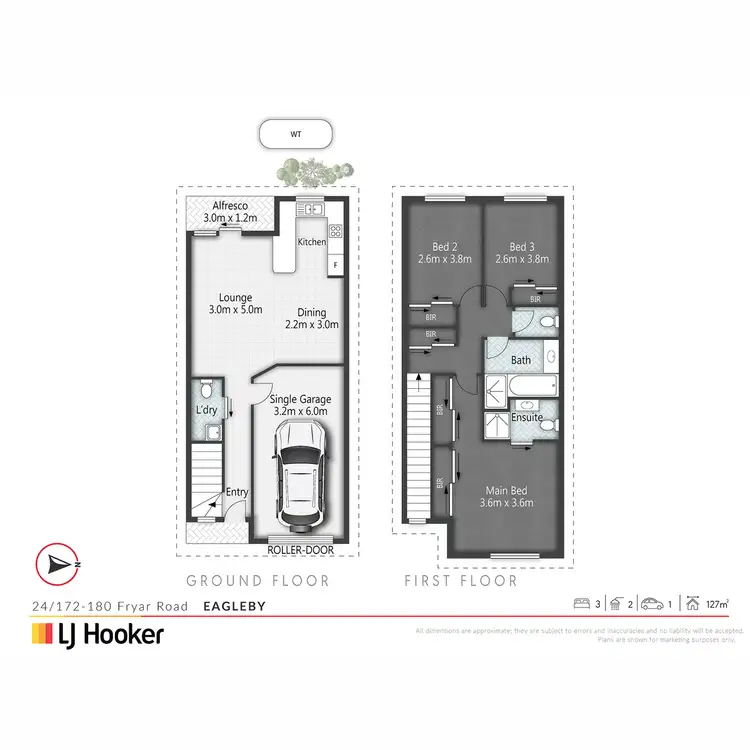 Floorplan of Homely townhouse listing, 24/172-180 Fryar Road, Eagleby QLD 4207