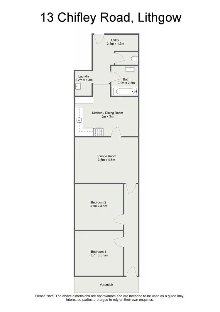 Floorplan of Homely house listing, 13 Chifley Road, Lithgow NSW 2790