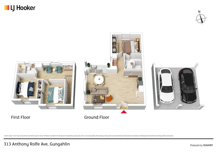 Floorplan of Homely townhouse listing, 313 Anthony Rolfe Avenue, Gungahlin ACT 2912