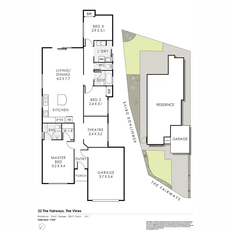 Floorplan of Homely house listing, 22 The Fairways, The Vines WA 6069