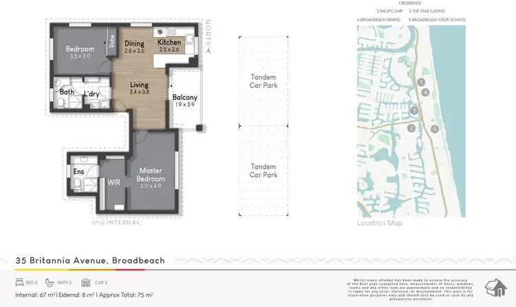 Floorplan of Homely unit listing, 5/35 Britannia Avenue, Broadbeach QLD 4218
