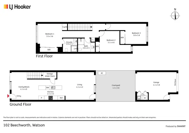 Floorplan of Homely townhouse listing, 102 Beechw Street, Watson ACT 2602