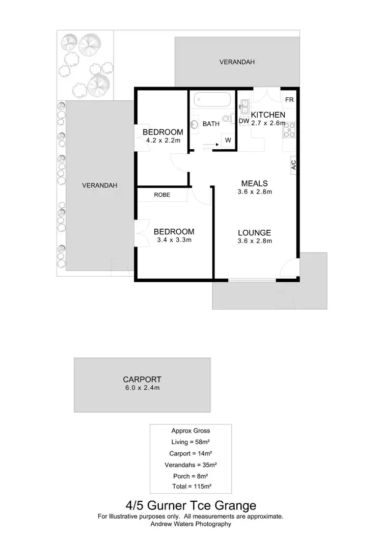 Floorplan of Homely unit listing, 4/5 Gurner Terrace, Grange SA 5022