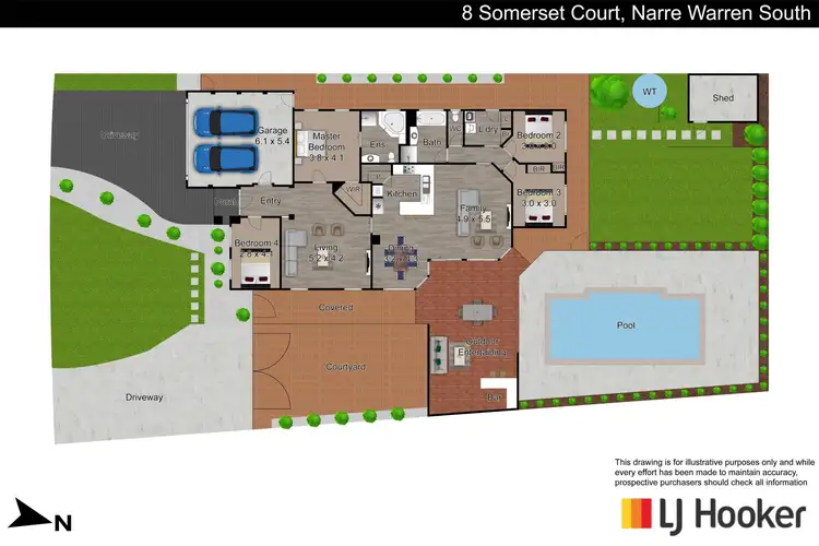 Floorplan of Homely house listing, 8 Somerset Court, Narre Warren South VIC 3805