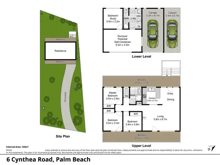 Floorplan of Homely house listing, 6 Cynthea Road, Palm Beach NSW 2108