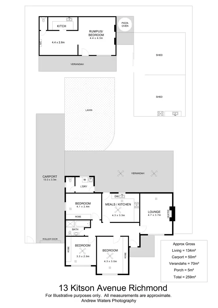 Floorplan of Homely house listing, 13 Kitson Avenue, Richmond SA 5033
