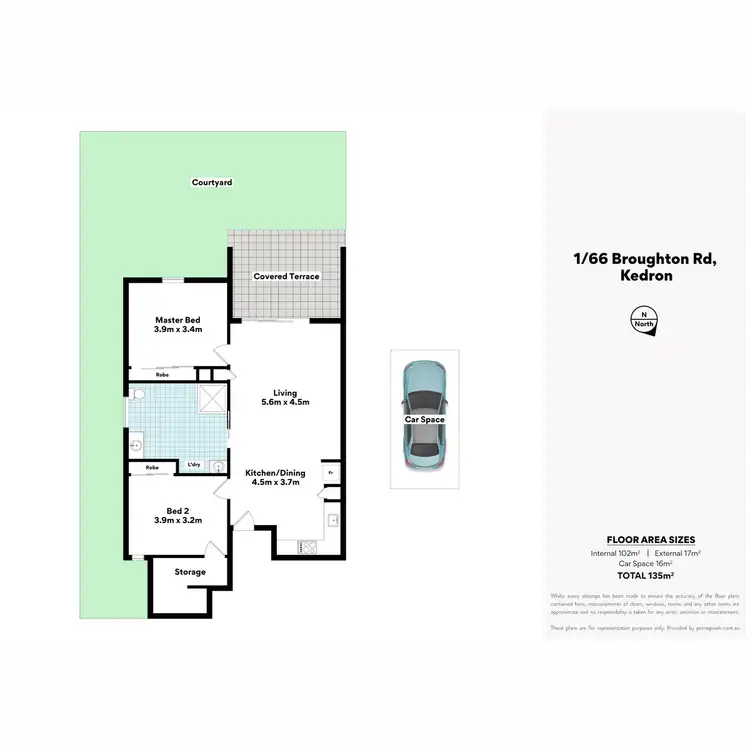 Floorplan of Homely unit listing, 1/66 Broughton Road, Kedron QLD 4031