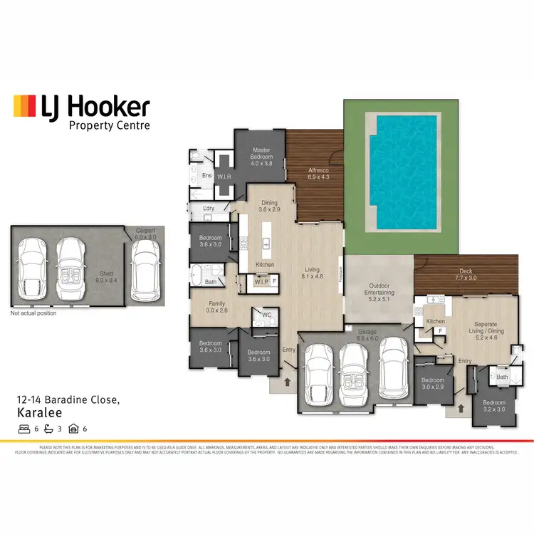 Floorplan of Homely house listing, 12-14 Baradine Close, Karalee QLD 4306
