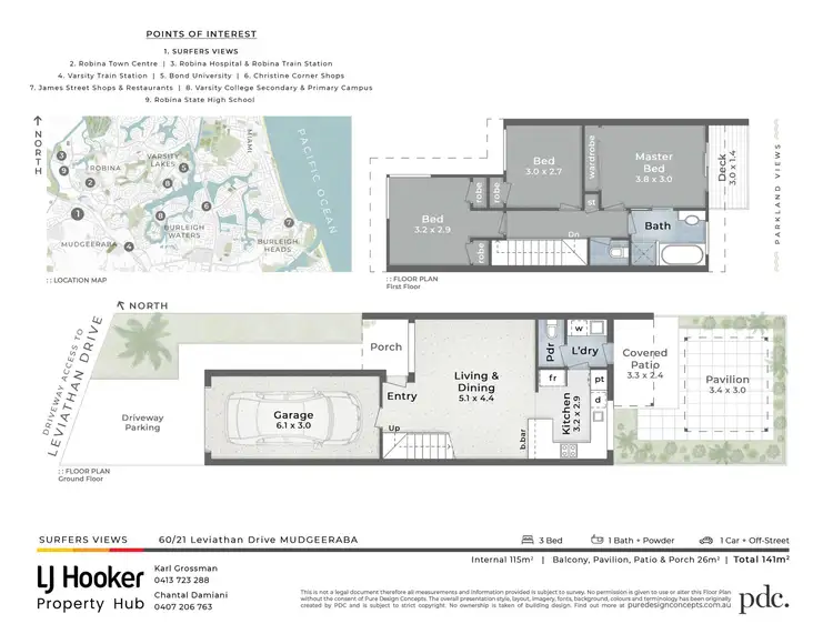 Floorplan of Homely townhouse listing, 60/21 Leviathan Drive, Mudgeeraba QLD 4213